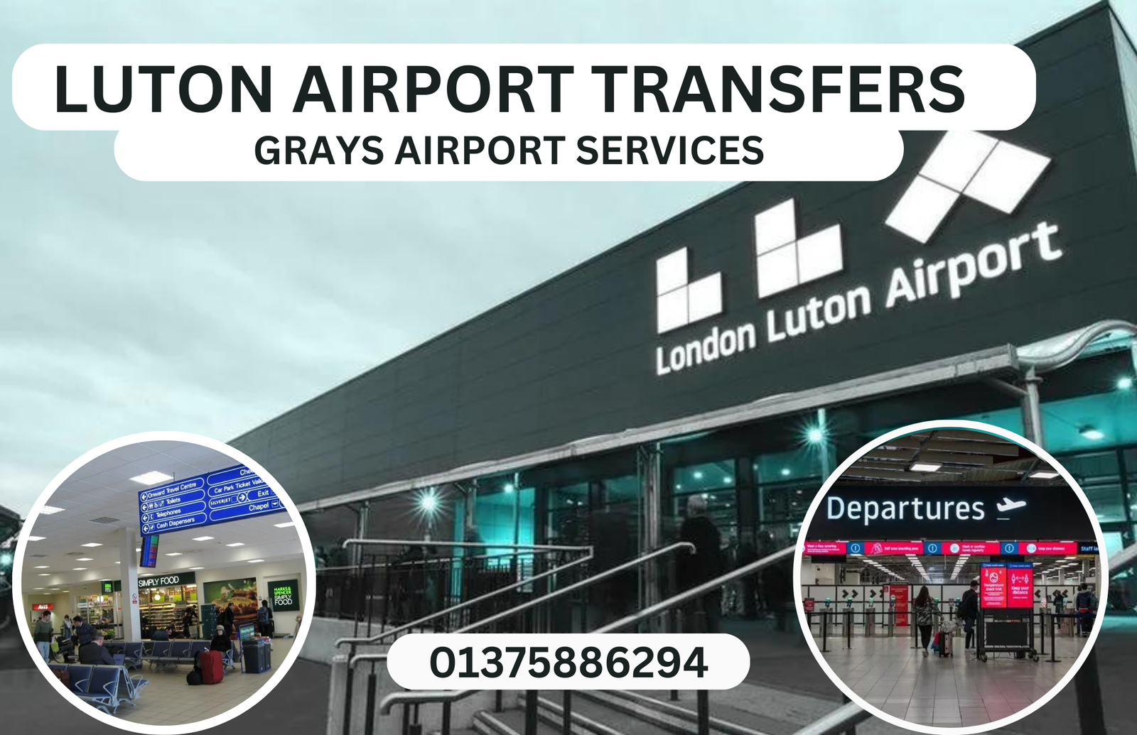 Grays to Luton Airport Transfers